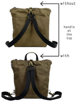 Convertible Waxed Canvas Bag – Backpack, Crossbody & Handbag