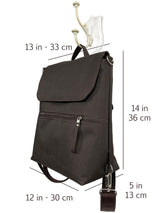 Minimal Brown Women's Backpack, Weekend Work Crossbody Bag