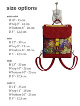 Customizable Backpack & Small Crossbody Bag for Women – Red Backpack