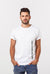 white mens t-shirt with vertical text print, vinyl transfer print white unisex soft cotton t-shirt, tubular short sleeve t-shirt