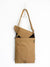 Vegan Mustard Brown Minimalist Slim Backpack Convertible bag