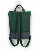 Grey - Teal Messenger Convertible Backpack