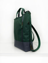Grey - Teal Messenger Convertible Backpack