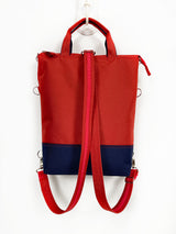Red - Navy Convertible Messenger Backpack