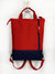 Red - Navy Convertible Messenger Backpack