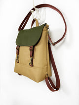 Midi Waterproof Backpack with Flap, Fall Crossbody Bag - 2