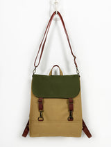 Midi Waterproof Backpack with Flap, Fall Crossbody Bag - 4