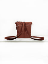 Minimalist Rust Brown Convertible Backpack