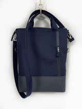 Customizable Navy and Gray Messenger Foldover Backpack