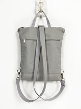 Grey Women's Customizable Backpack, Multipurpose Cross Body Bag