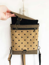 Mustard Brown Mickey Mouse Disney Backpack by Aris Bags