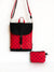 Red Black Customizable Mickey Backpack and Purse