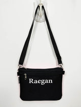 Name or monogram on the Vegan White Mickey Mouse Crossbody Bag, Slim Vegan Designer Disney Cross Body Bag Shoulder Bag