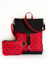 Red Black Customizable Mickey Backpack and Purse