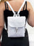 White Waterproof Rucksack, Minimalist Slim Backpack