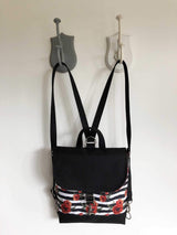 Bohemian Poppied Waterproof Backpack Cross Body Bag | Aris Bags