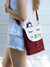 Burgundy Vanilla Cat Backpack, Personalized Cross Body Bag | Aris Bags