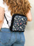 Vegan Floral backpack made for womens, round style bohemian designer bag, shoulder bag, waterproof vegan bag, floral style bohemian backpack