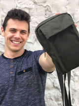 Minimalist Slim Waxed Canvas Belt Bag, Unisex Cross Body Bag | Aris Bags