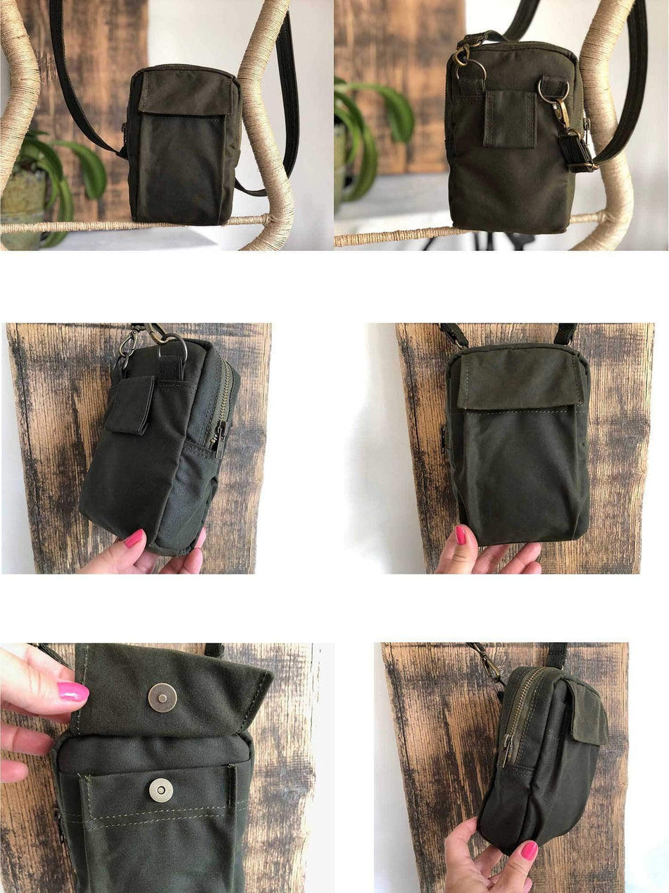 Men's Waxed Canvas Sling Crossbody