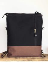 Vegan Unisex Messenger Tote Backpack