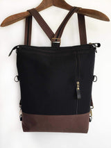Vegan Unisex Messenger Tote Backpack