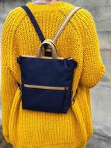 Navy Blue Waterproof Minimalist Backpack