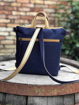 Navy Blue Waterproof Minimalist Backpack