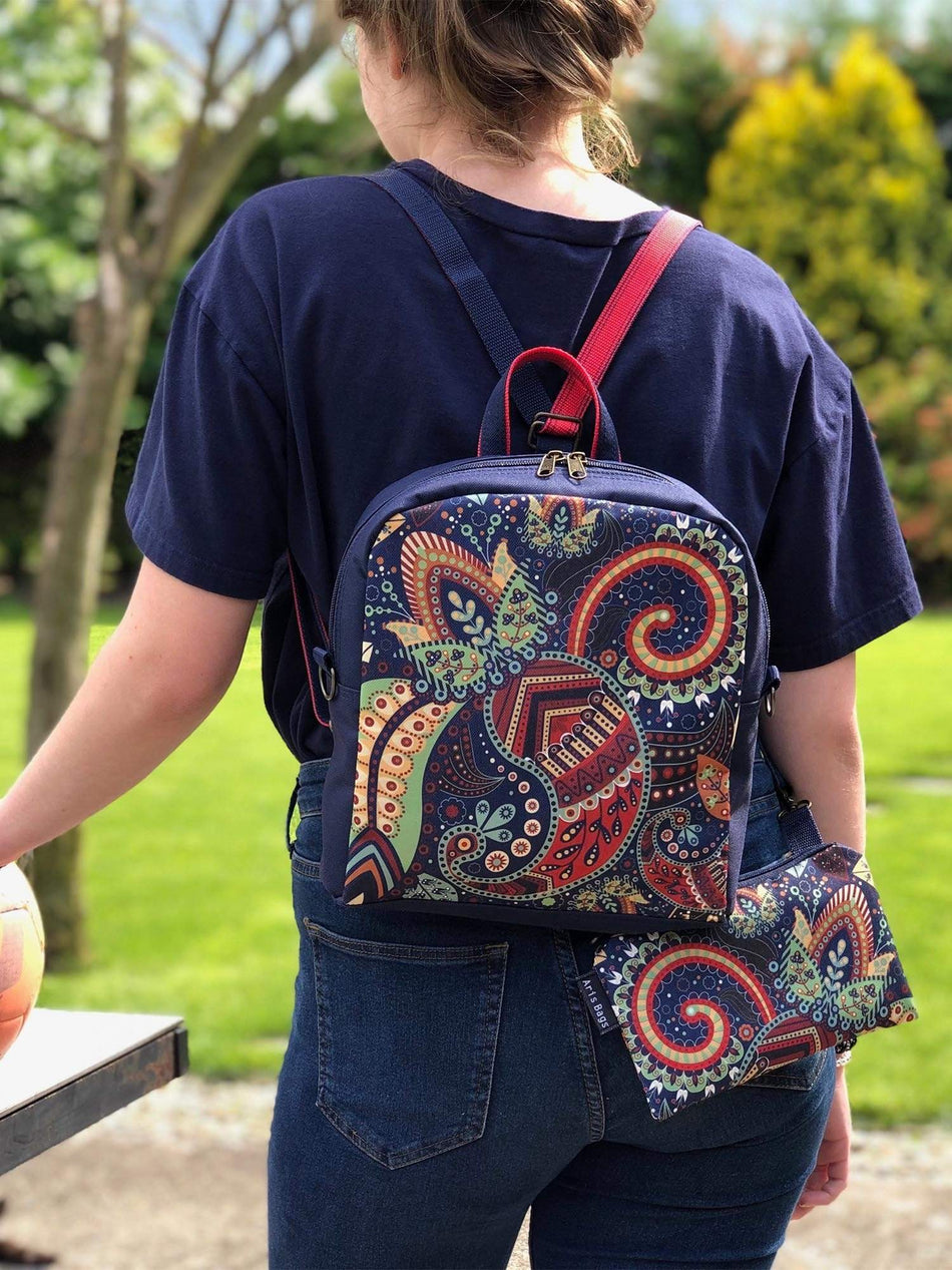 Personalized Vegan Boho Crossbody Backpack Aris Bags