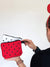 Red Black Customizable Mickey Backpack and Purse