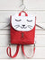 Red White Cat Backpack, Personalized Cross Body Bag | Aris Bags