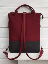 Two toned 3-in-1 Messenger Backpack, Cross Body Bag | Aris Bags
