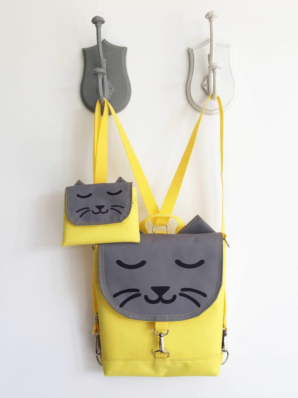 Cat and Pumpkin Mini Backpack – Modern Millie