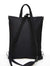 black womens minimalist flap backpack, handmade vegan backpack made from waterproof cordura fabric