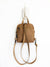 brown round mini backpack, convertible shoulder bag, asian islamic, arabic, morocco style mandala backpack