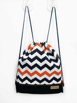 Chevron Drawstring bag, custom unisex drawstring backpack
