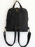 vegan designer backpack, convertible round shape backpack, carabiner straps functional backpack