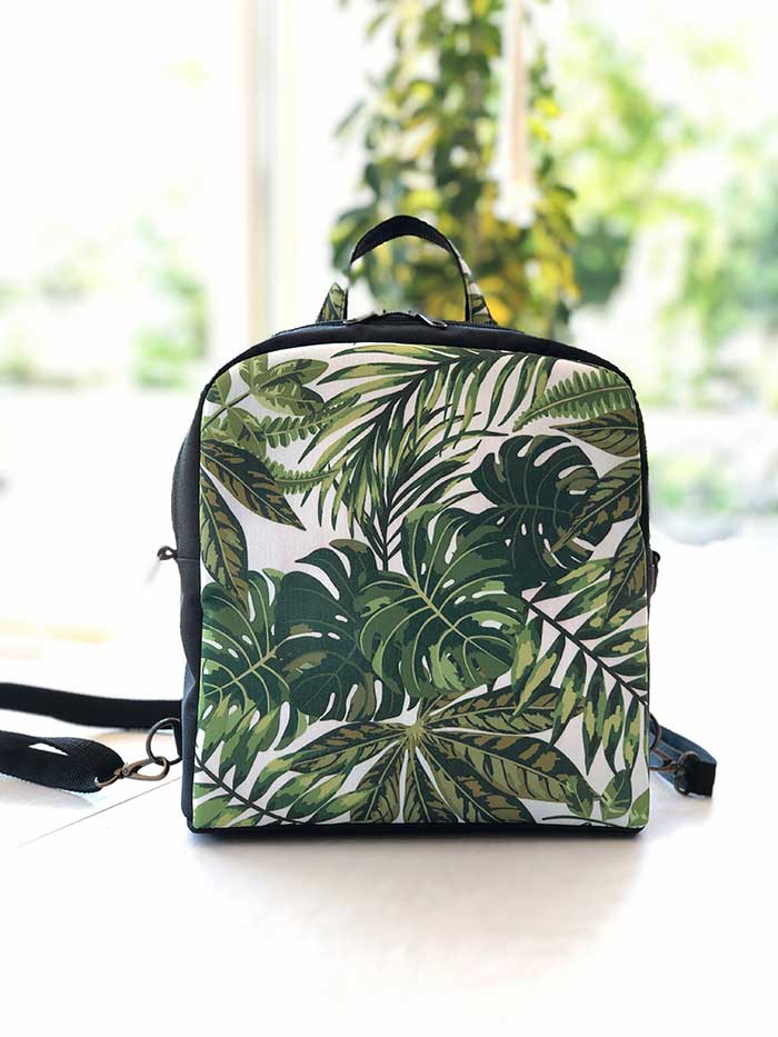 Designer Vegan Backpack, Round Shape Zippered Shoulder Bag,with Convertible  Backpack Straps