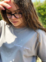 Hand Embroidered drama queen cozy t shirt for her