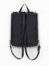 Gray Backpack with Pink Polka Dots