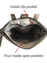 Army Waterproof Slim Backpack, Vegan Cross Body Bag - 4