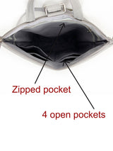 Grey Women's Customizable Backpack, Multipurpose Cross Body Bag