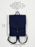 navy blue vegan minimalist convertible backpack - 4