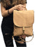 Vegan Mustard Brown Minimalist Slim Backpack Convertible bag