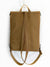 Mustard Brown Slim Designer Backpack, Waterproof Women's Flap Rucksack
