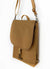 Mustard Brown Slim Designer Backpack, Waterproof Women's Flap Rucksack