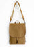 Mustard Brown Slim Designer Backpack, Waterproof Women's Flap Rucksack