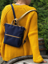 Navy Blue Waterproof Minimalist Backpack