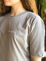 Drama queen t shirt gray unisex cozy t shirt with hand embroidery text