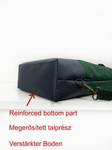 Grey - Teal Messenger Convertible Backpack